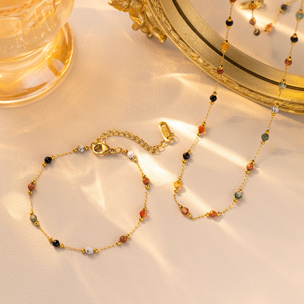 Fashionable Women’s Natural Stone Necklace