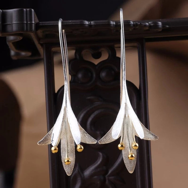 Blossom Silver Flower Earrings