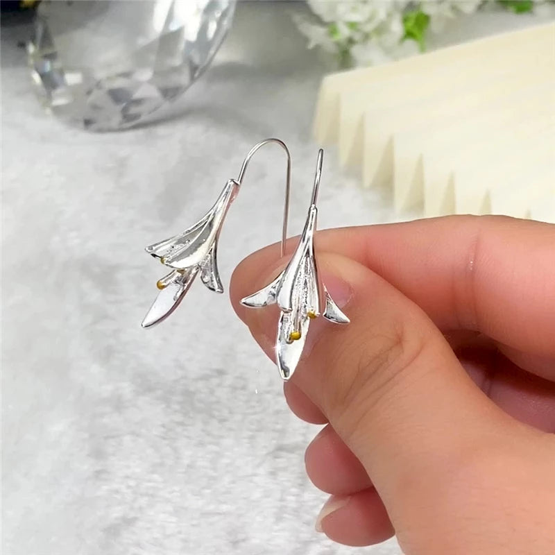 Blossom Silver Flower Earrings