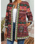 Rivara Open-Front Jacket | Artisan Patterned, Relaxed Fit 0