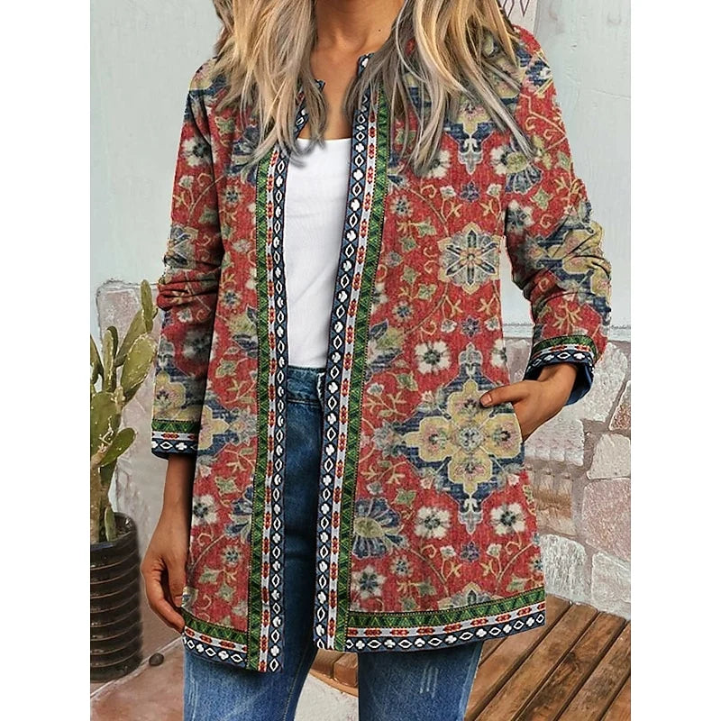 Rivara Open-Front Jacket | Artisan Patterned, Relaxed Fit 1