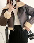 Oversized Hip-Hop Leather Jacket
