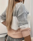 Modern Knit Sweater with Cut-Outs