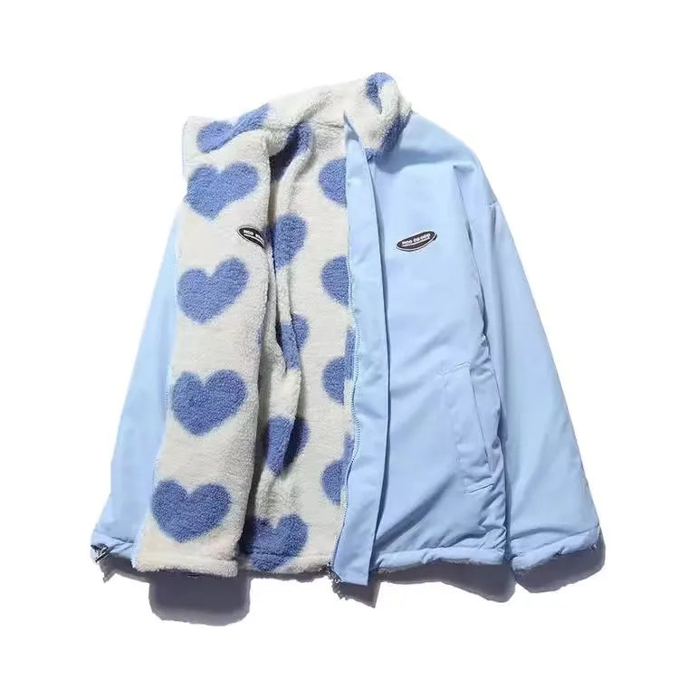 Lightweight Heart Pattern Coat Women