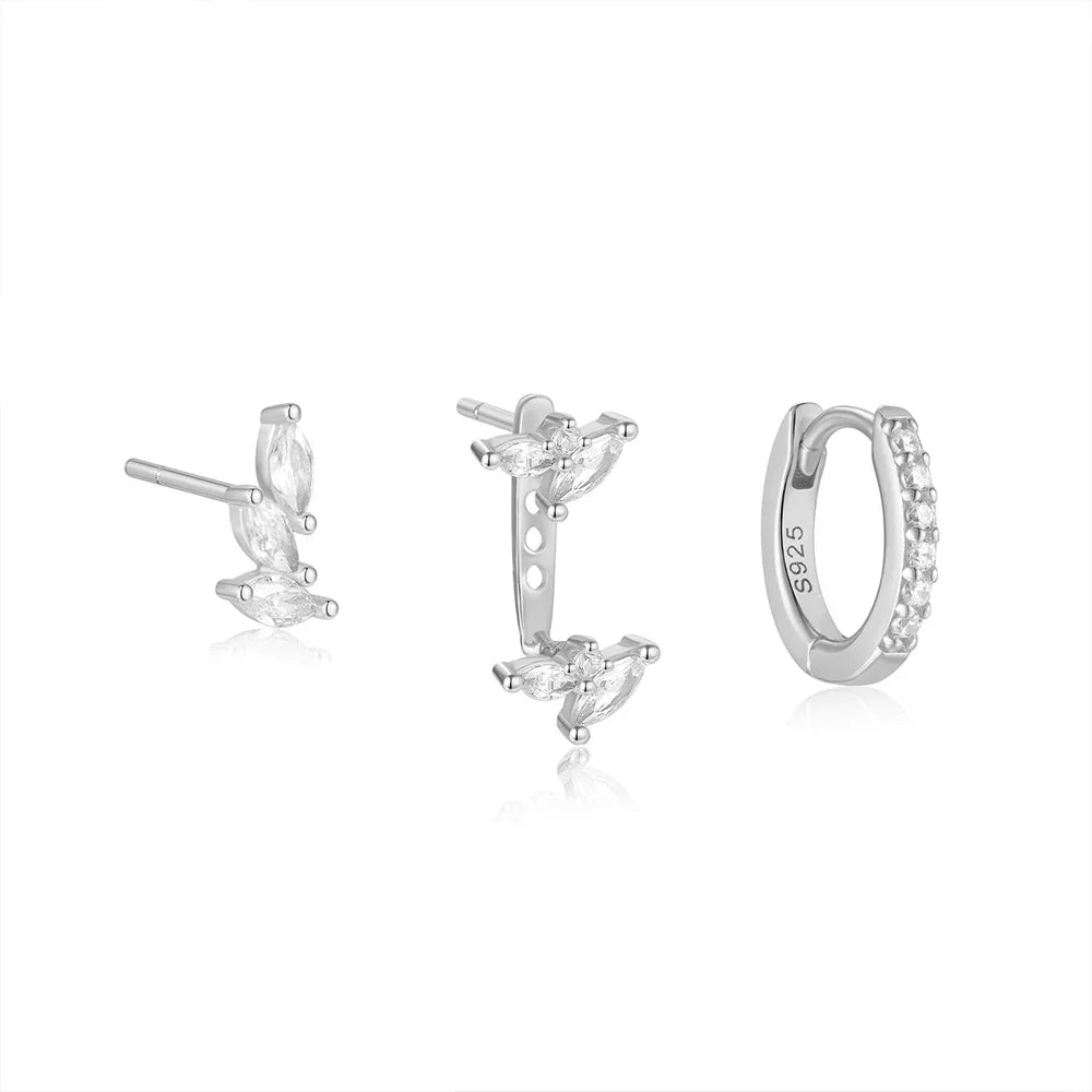 Trendy 3-Piece Stud and Drop Earrings Set