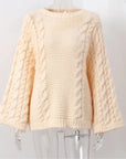 Casual Round Neck Thick Knit Sweater