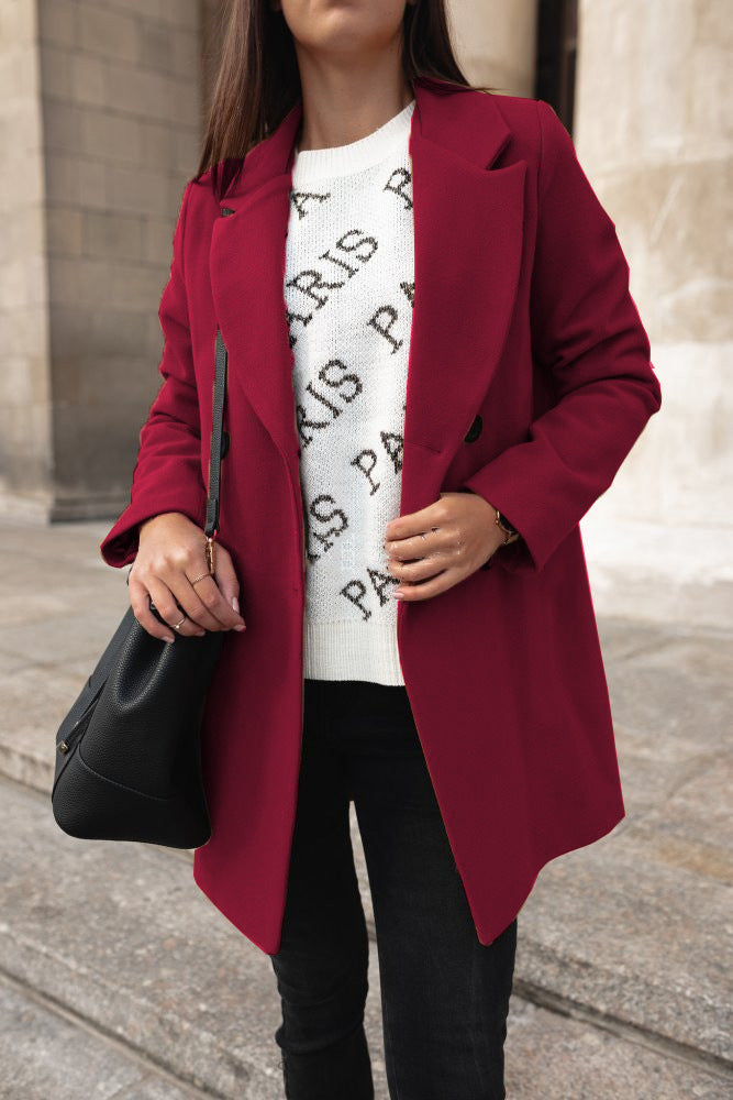 Women&#39;s Stylish Wool Blend Coat