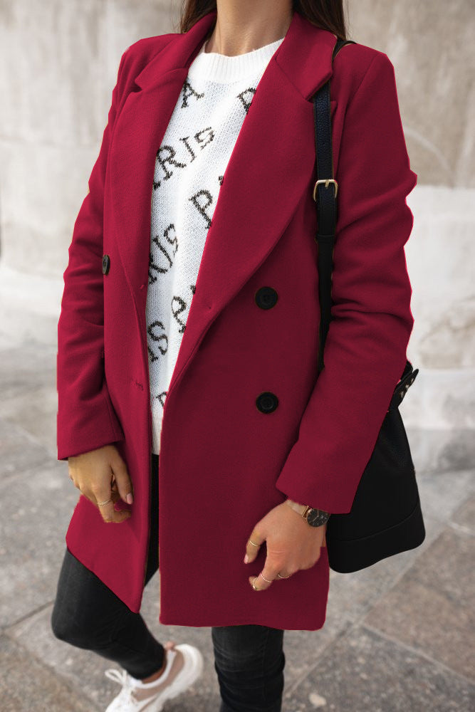 Women&#39;s Stylish Wool Blend Coat