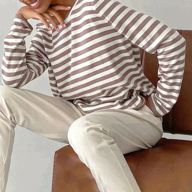 Striped Sweatshirt for Women