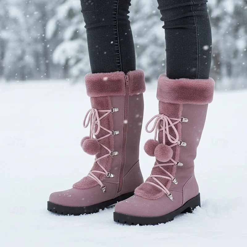 Sable Winter Boots | Fur-Trimmed, Lace-Up, Mid-Calf for Women 1