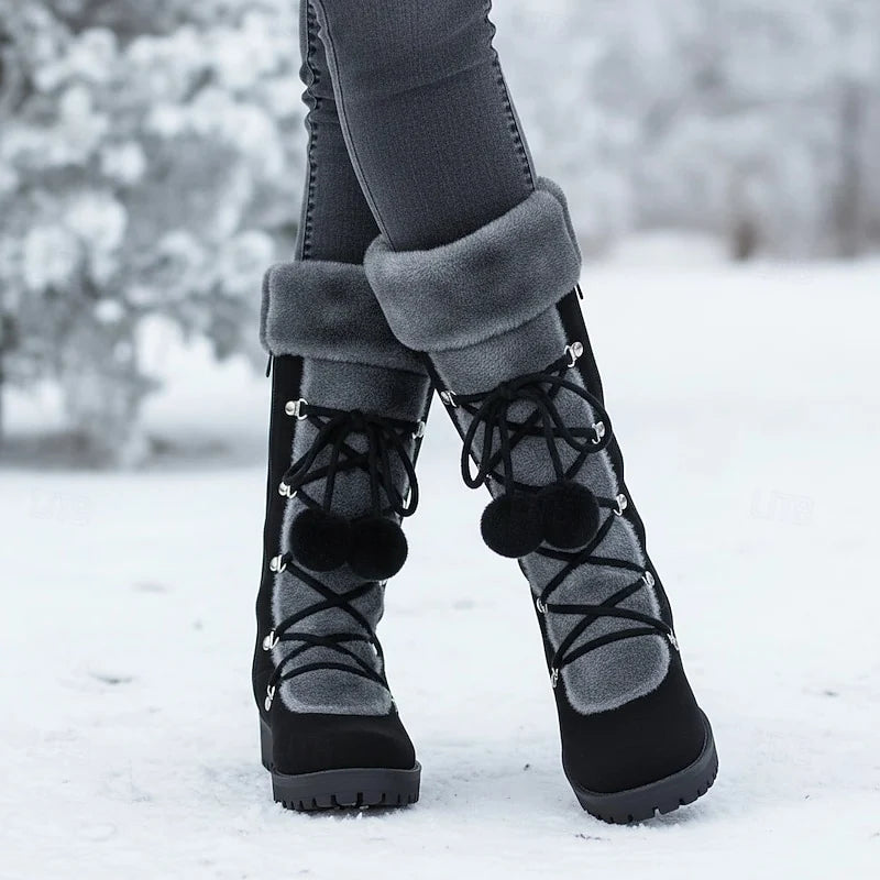 Sable Winter Boots | Fur-Trimmed, Lace-Up, Mid-Calf for Women 3