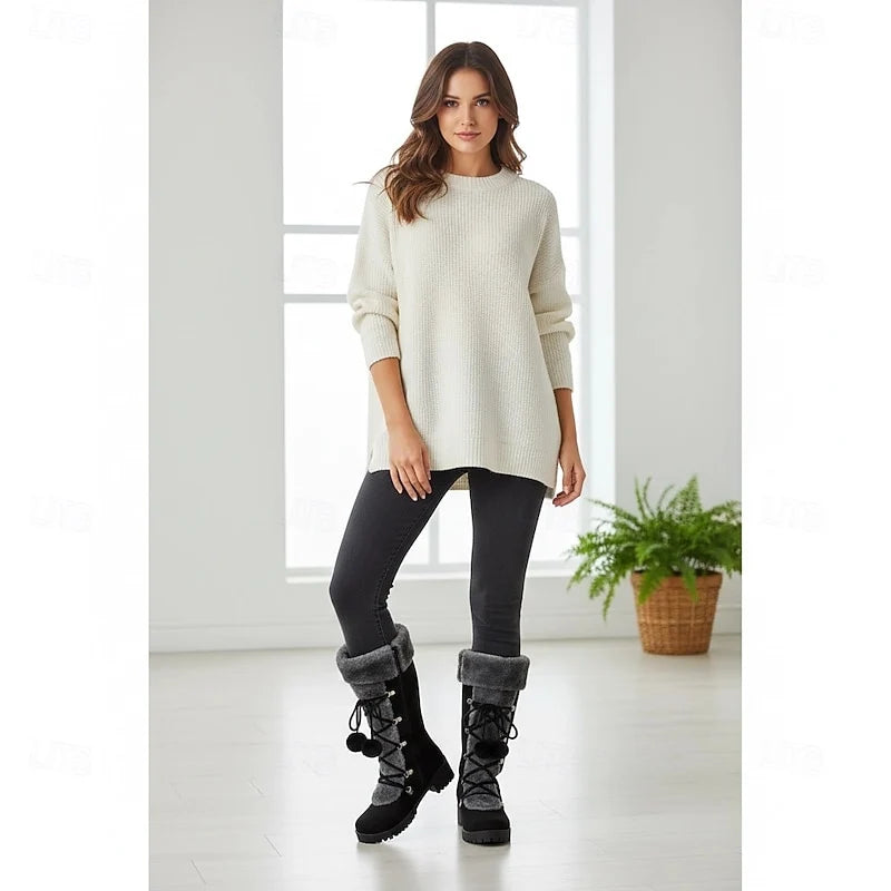 Sable Winter Boots | Fur-Trimmed, Lace-Up, Mid-Calf for Women 7