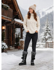 Sable Winter Boots | Fur-Trimmed, Lace-Up, Mid-Calf for Women 8