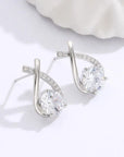 Elegant Fishtail Earrings with Sparkling Detail