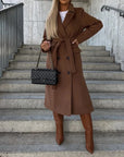Elegant Double-Breasted Wool Coat