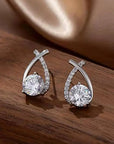 Elegant Fishtail Earrings with Sparkling Detail