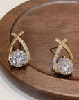 Elegant Fishtail Earrings with Sparkling Detail