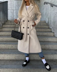 Elegant Double-Breasted Wool Coat