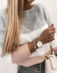 Modern Knit Sweater with Cut-Outs