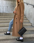 Elegant Double-Breasted Wool Coat