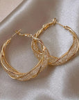 Vintage Gold Rhinestone Earrings