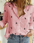 Oversized Blouse with Button Closure