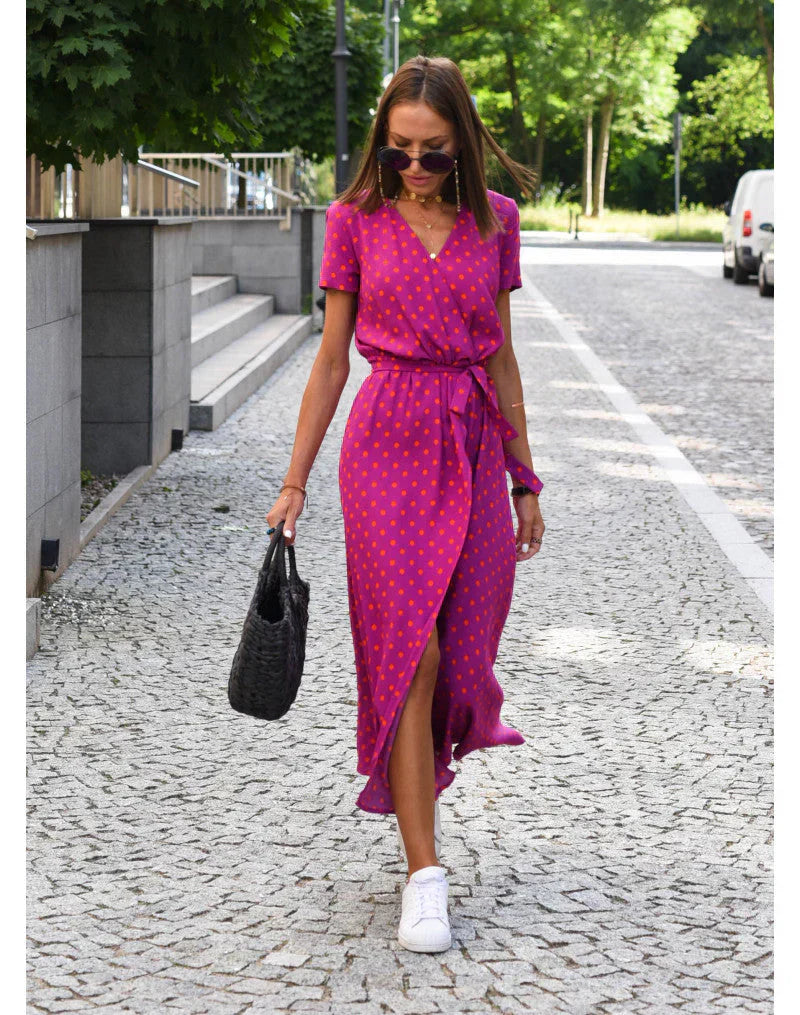 Stylish V-Neck Cocktail Dress