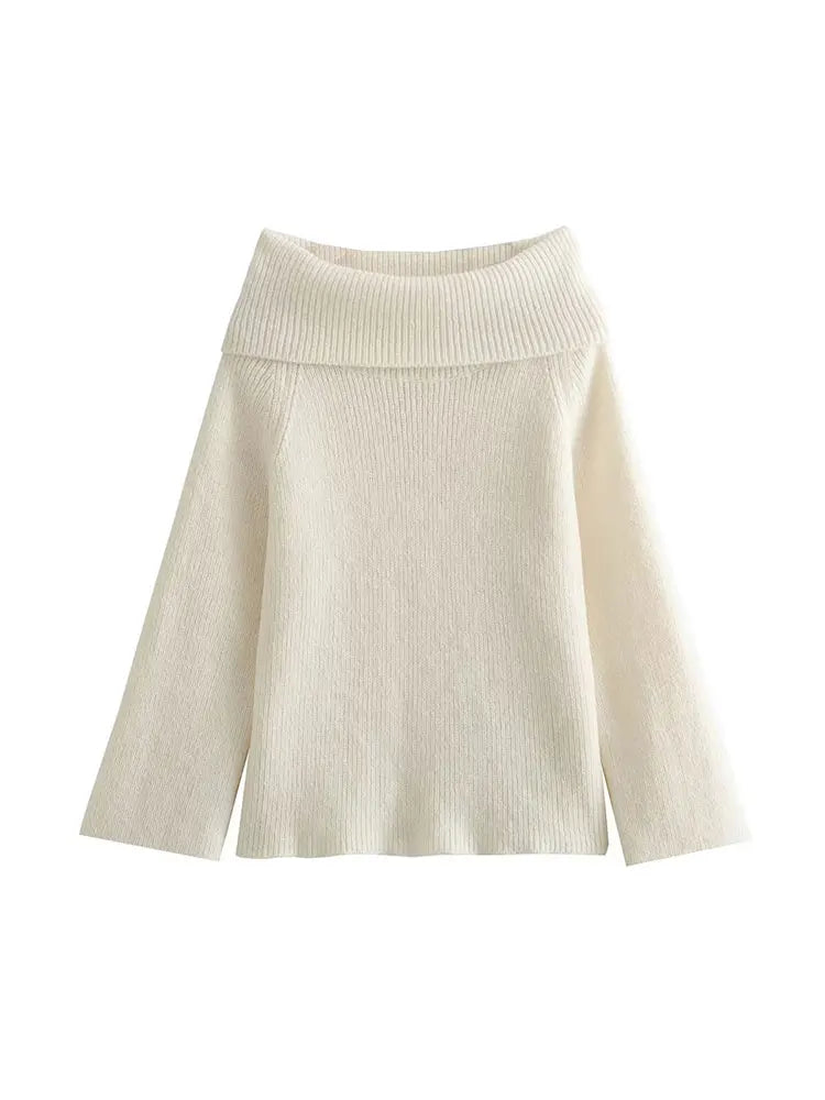 Offshoulder Knit Long Sleeve Top