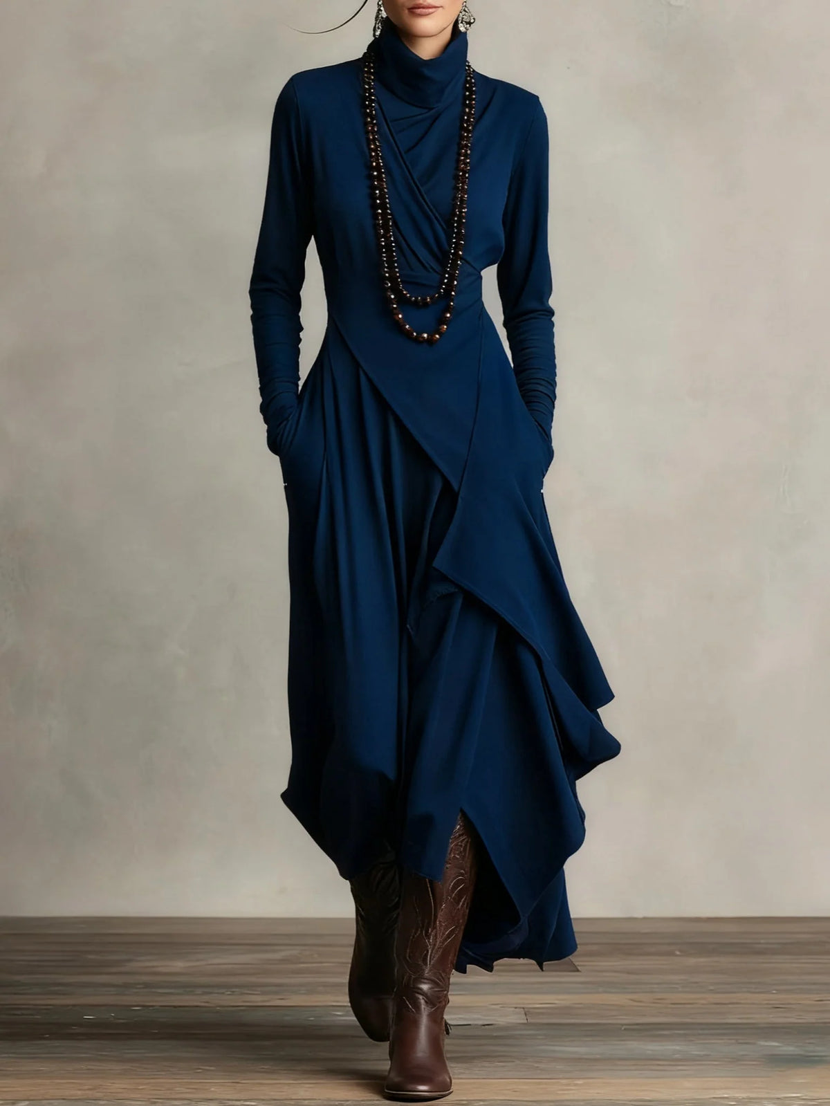 Sierra Maxi Dress | Elegant High Neck, Flowing Silhouette for Weddings and Summer Events 6