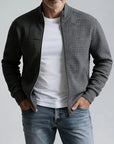 Sofina Textured Jacket | Stand-Collar, Zip-Up Design 4