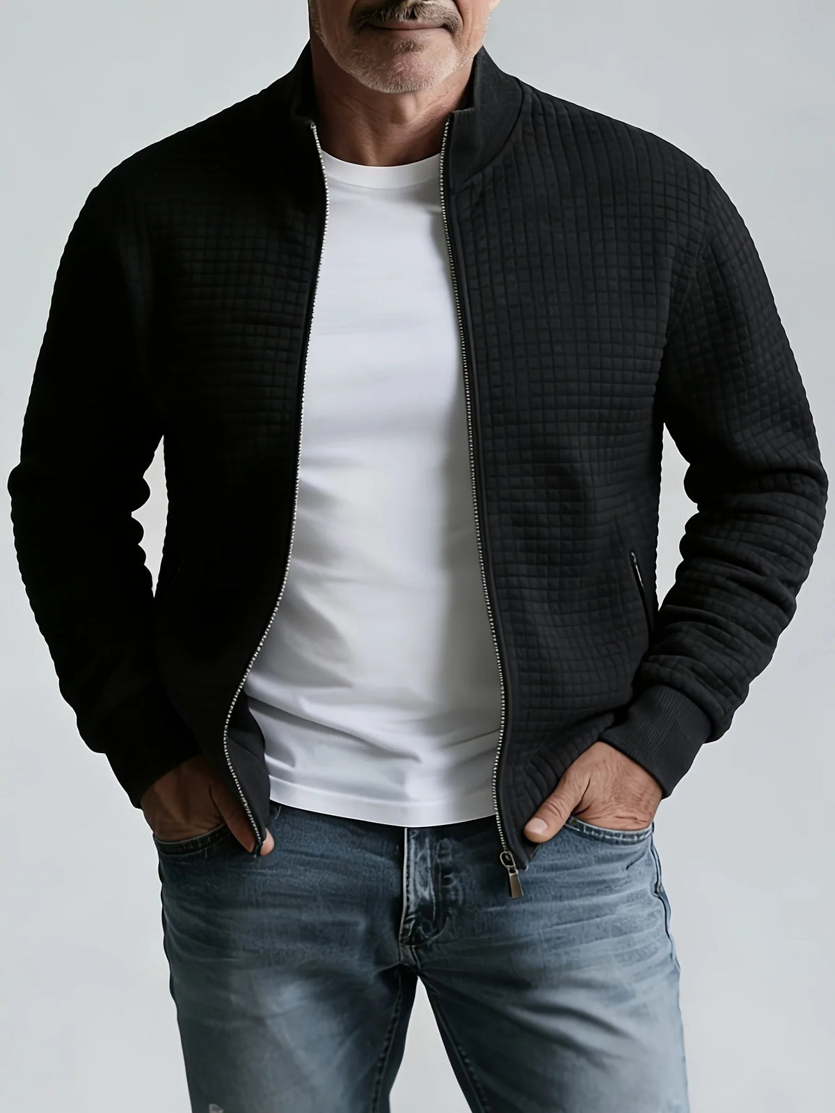 Sofina Textured Jacket | Stand-Collar, Zip-Up Design 6