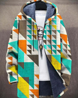 Trend Print Stand Collar Jacket Men