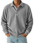 Wander Long Sleeve Polo Shirt | Soft Ribbed Fabric, Classic Collar 1