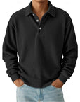 Wander Long Sleeve Polo Shirt | Soft Ribbed Fabric, Classic Collar 3