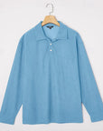 Wander Long Sleeve Polo Shirt | Soft Ribbed Fabric, Classic Collar 6