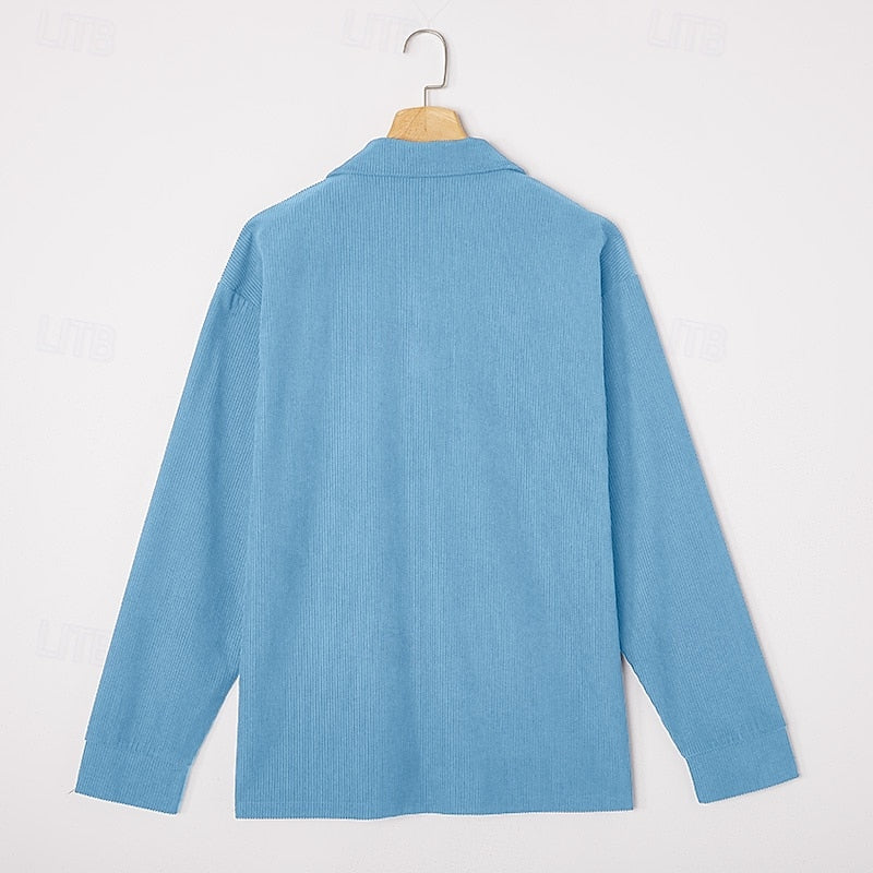 Wander Long Sleeve Polo Shirt | Soft Ribbed Fabric, Classic Collar 7