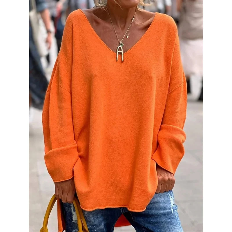 Wisteria Women's Sweater | Relaxed Fit V-Neck, Lightweight Knit 0