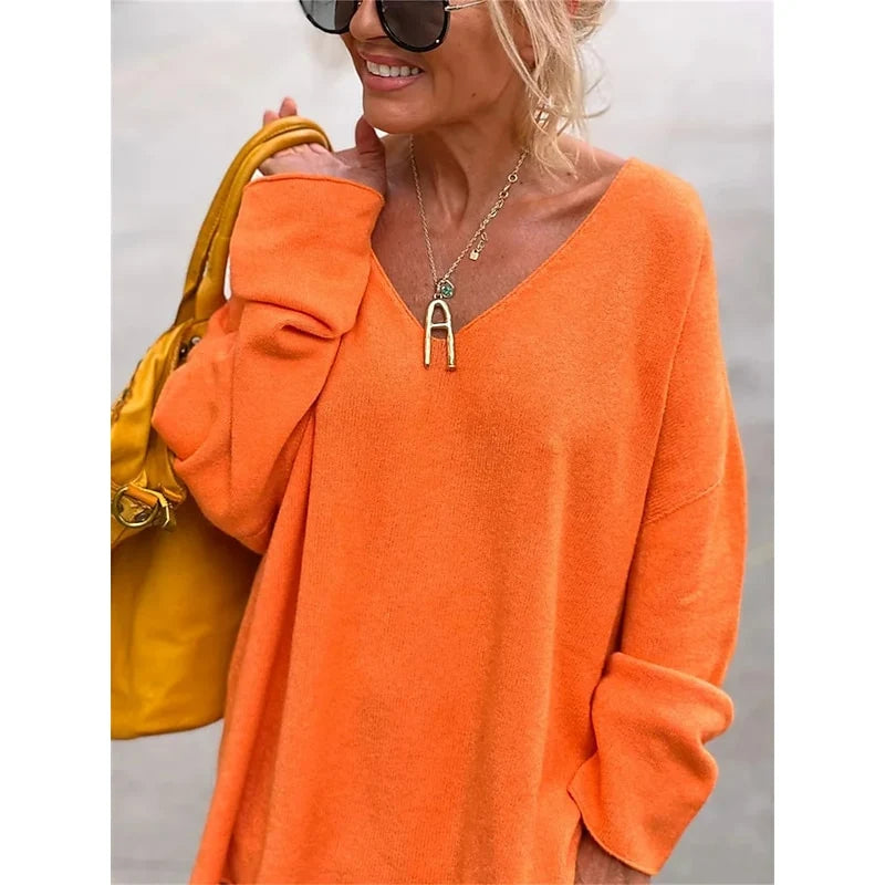 Wisteria Women's Sweater | Relaxed Fit V-Neck, Lightweight Knit 2