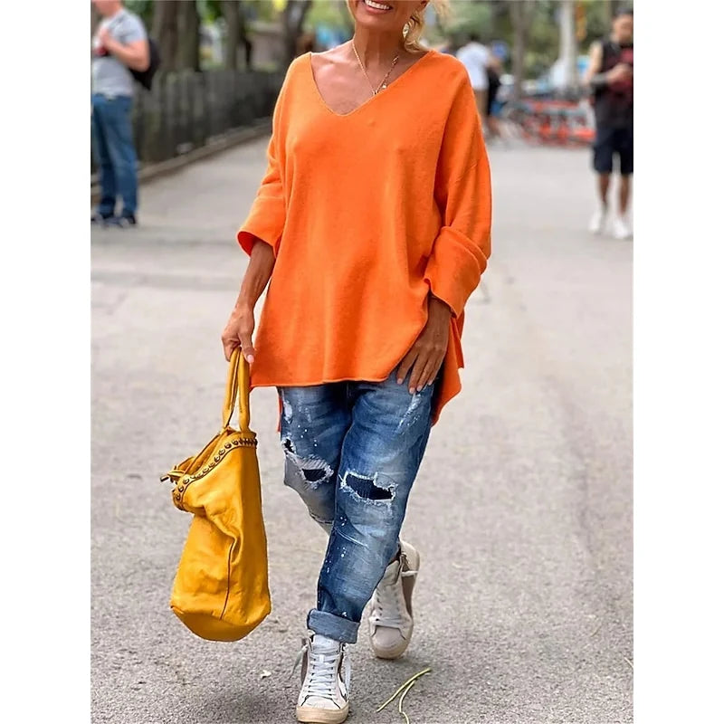 Wisteria Women's Sweater | Relaxed Fit V-Neck, Lightweight Knit 3
