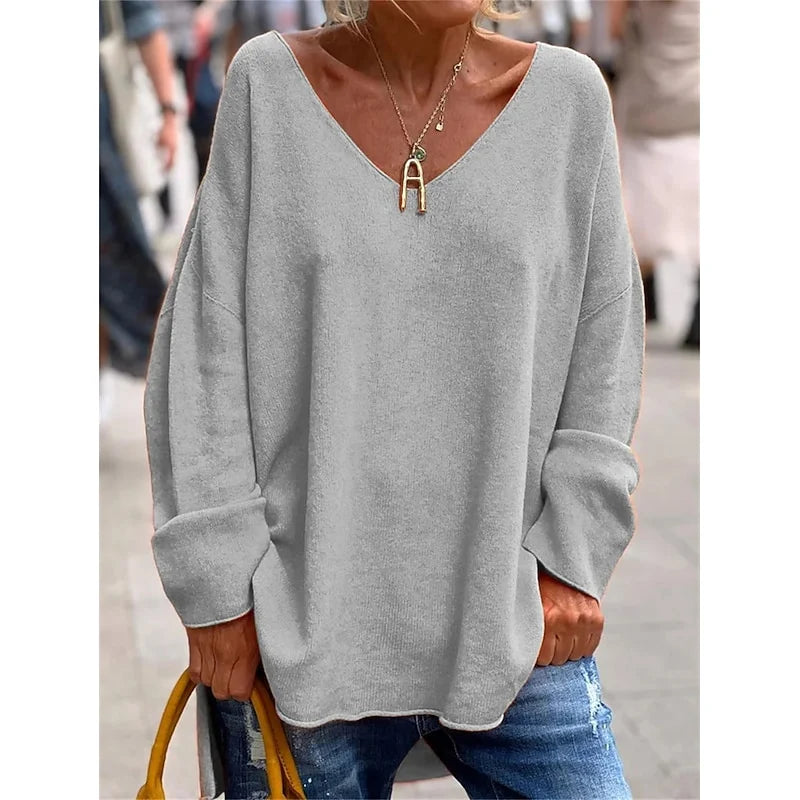 Wisteria Women's Sweater | Relaxed Fit V-Neck, Lightweight Knit 5