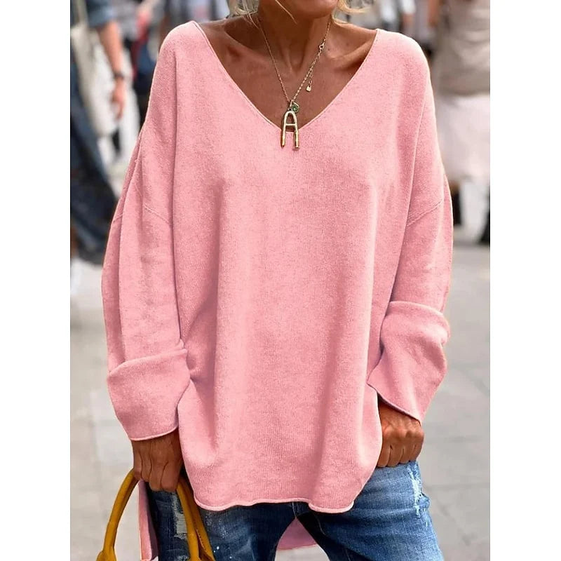 Wisteria Women's Sweater | Relaxed Fit V-Neck, Lightweight Knit 7