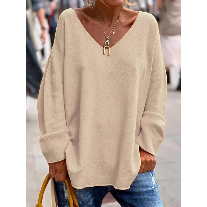 Wisteria Women's Sweater | Relaxed Fit V-Neck, Lightweight Knit 8