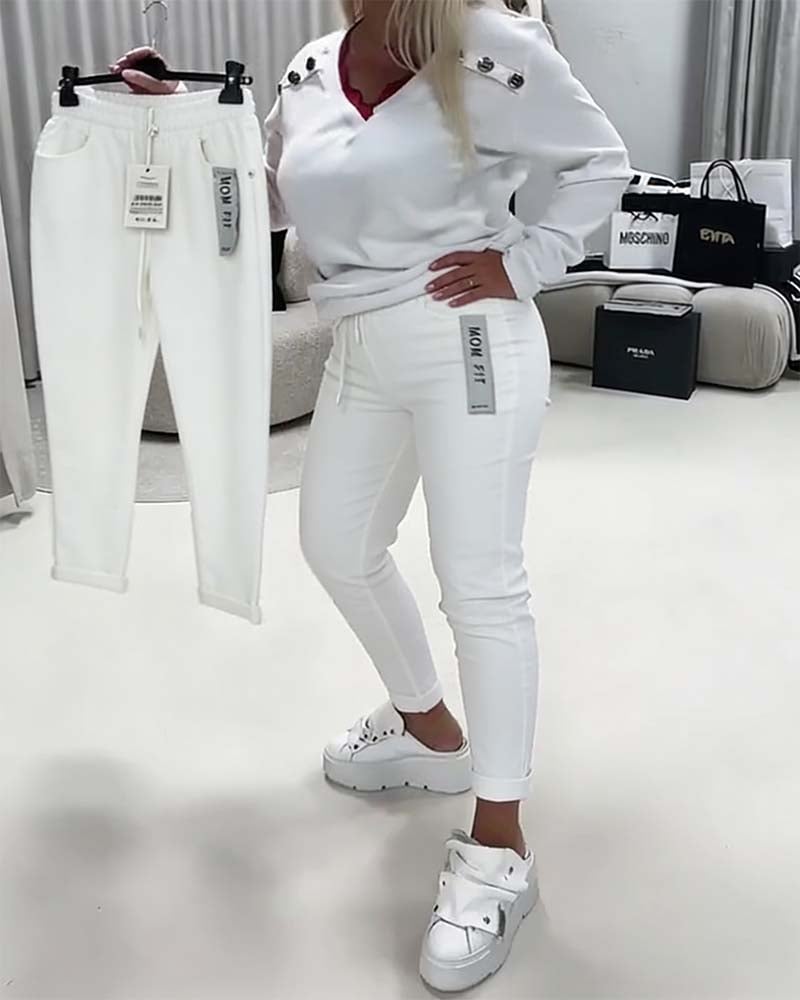 Fashion Stretch Drawstring Pants