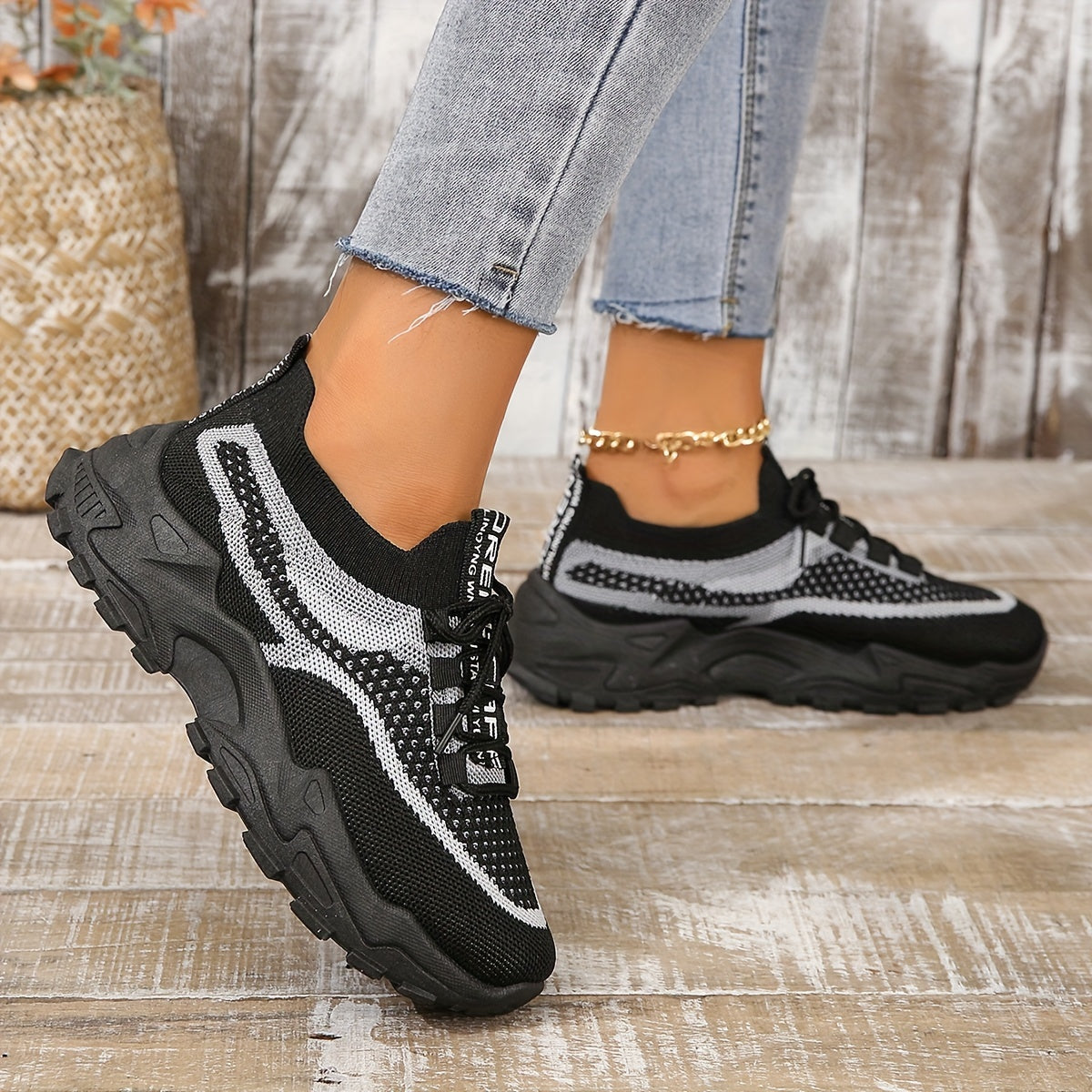 Amanda Stylish Mesh Sneakers with Flexible Fit