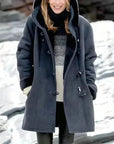 Warm Hooded Coat with Fleece Lining