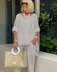 Round Neck Two-Piece Set