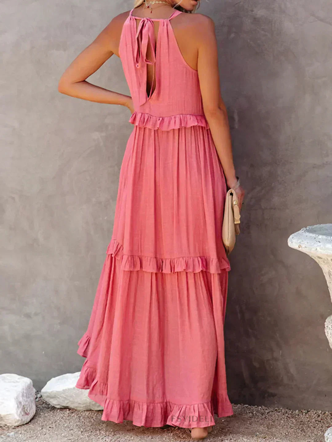 Soft Ruffle Casual Dress – Lightweight, Flowy Summer Style Perfect for Travel &amp; Everyday Elegance