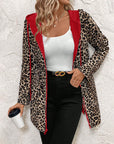 Hooded Reversible Leopard Print Coat