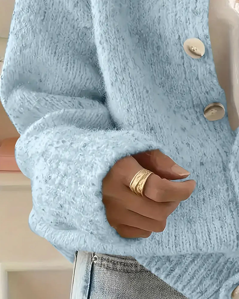 Comfortable Solid Color Cardigan