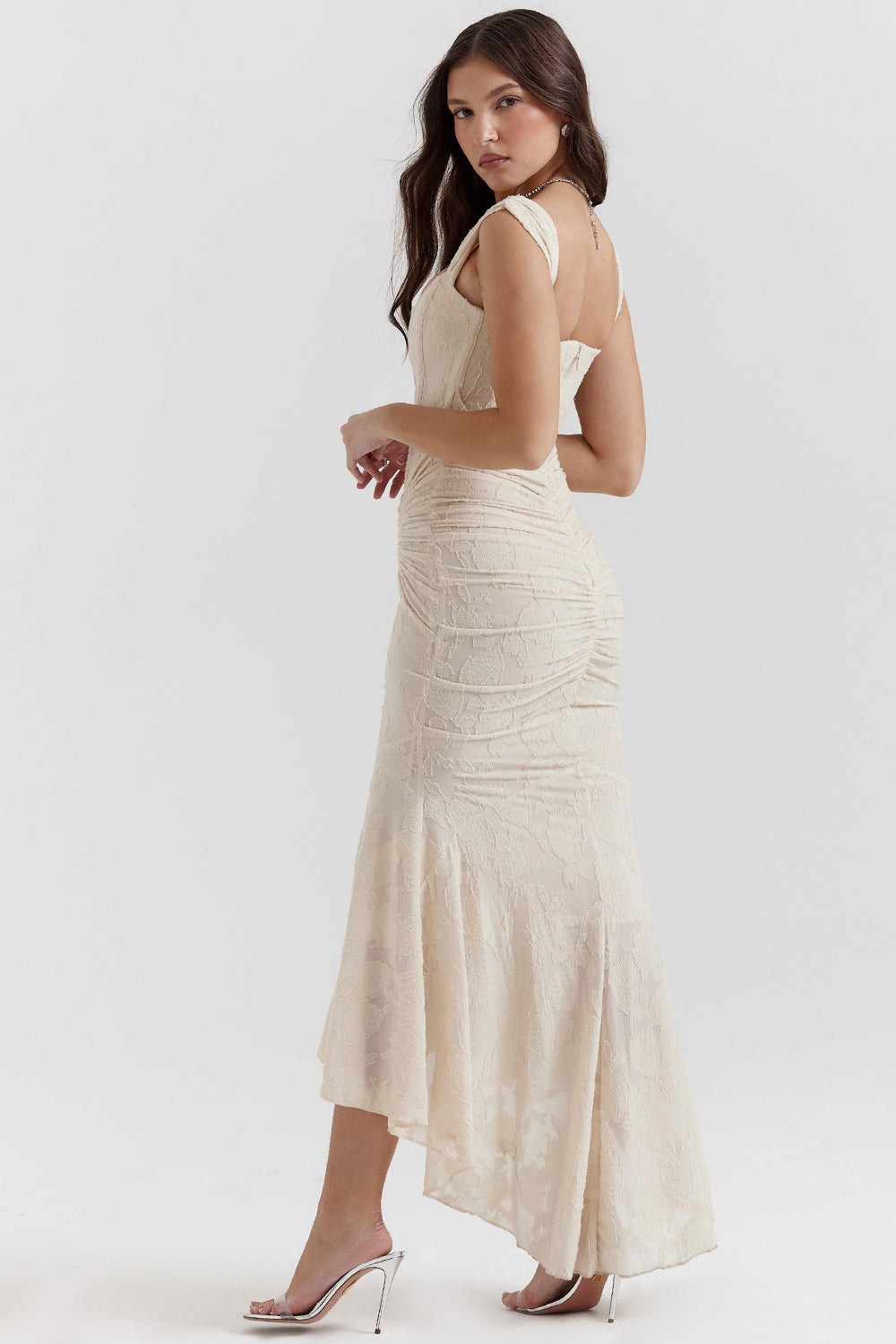 Sleeveless Ruched Bodycon Evening Dress